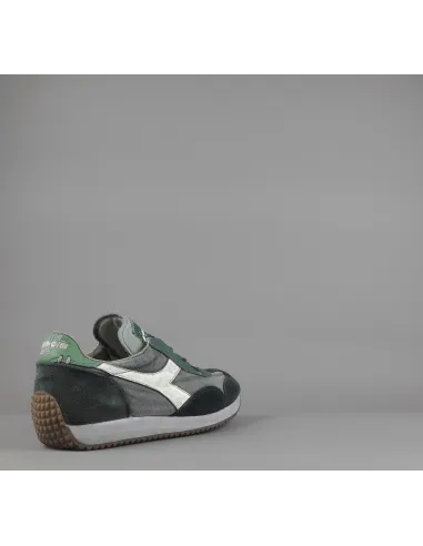 Diadora Sneakers Uomo Heritage Equipe Camoscio Tela Verde Scuro Stone Wash Prezzo 180,00