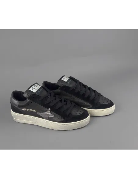 Ama Brand // Sa Sneakers Uomo Slam Camoscio Pelle Nero Spoiler Metal Prezzo 195,00