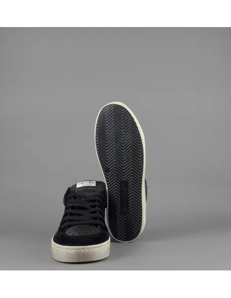 Ama Brand // Sa Sneakers Uomo Slam Camoscio Pelle Nero Spoiler Metal Prezzo 195,00