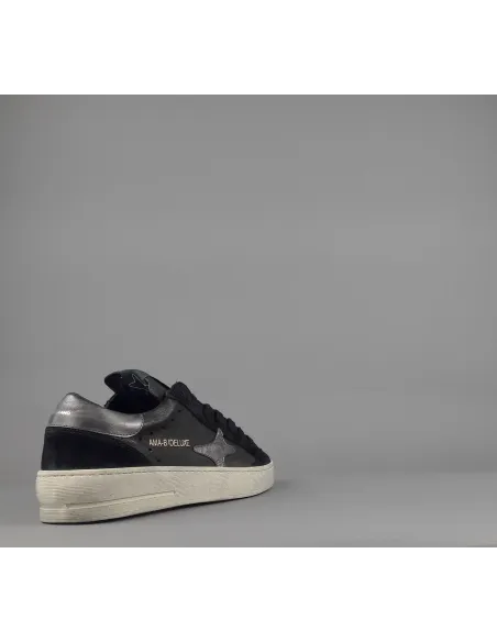 Ama Brand // Sa Sneakers Uomo Slam Camoscio Pelle Nero Spoiler Metal Prezzo 195,00