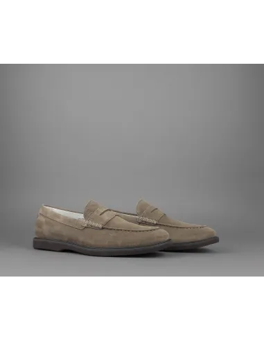 Hogan Mocassino Club Uomo Camoscio Marrone Chiaro Prezzo 298,00