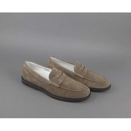 Hogan Mocassino Club Uomo Camoscio Marrone Chiaro Prezzo 298,00