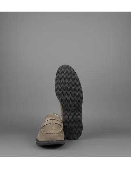 Hogan Mocassino Club Uomo Camoscio Marrone Chiaro Prezzo 298,00