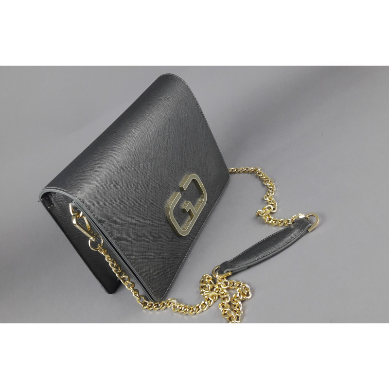 Gio Cellini Borsa A Spalla Donna Pu Saffiano Grigio Prezzo 120,00