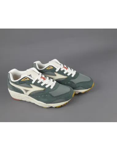 Mizuno Sneakers Uomo Contender Camoscio Tela Verde Militare Logo Avorio Prezzo 130,00