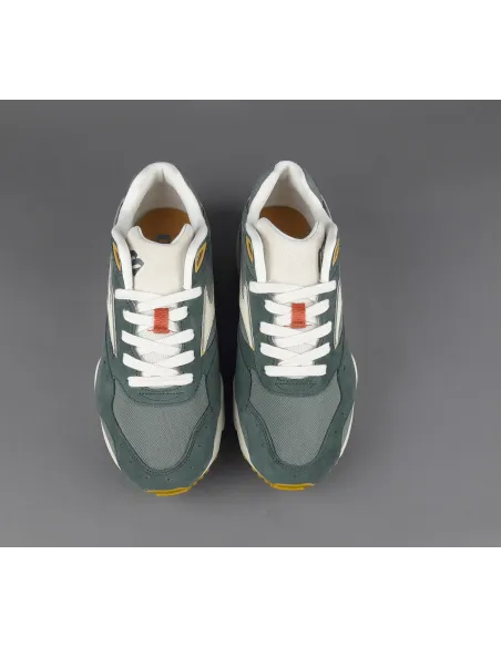 Mizuno Sneakers Uomo Contender Camoscio Tela Verde Militare Logo Avorio Prezzo 130,00