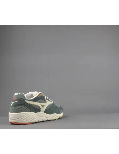 Mizuno Sneakers Uomo Contender Camoscio Tela Verde Militare Logo Avorio Prezzo 130,00