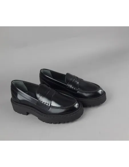 Hogan Mocassino Donna H543 Pelle Abrasivata Nero H Impressa 420,00