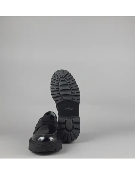 Hogan Mocassino Donna H543 Pelle Abrasivata Nero H Impressa 420,00