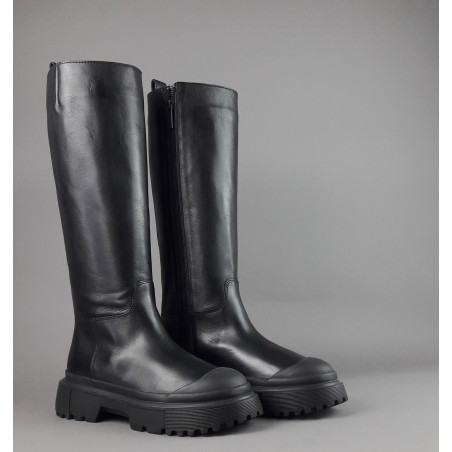 Hogan Stivale Donna H619 Pelle Nero H Logo Prezzo 650,00