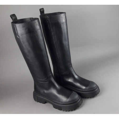 Hogan Stivale Donna H619 Pelle Nero H Logo Prezzo 650,00