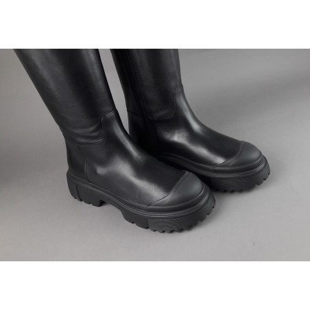 Hogan Stivale Donna H619 Pelle Nero H Logo Prezzo 650,00