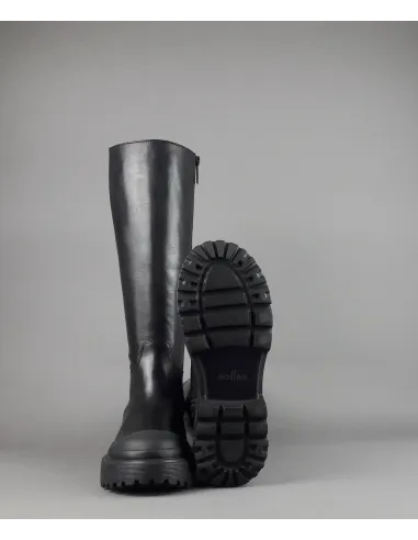 Hogan Stivale Donna H619 Pelle Nero H Logo Prezzo 650,00