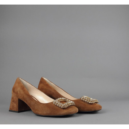 White D' // Sa Décolleté Donna Camoscio Marrone Chiaro Prezzo 170,00