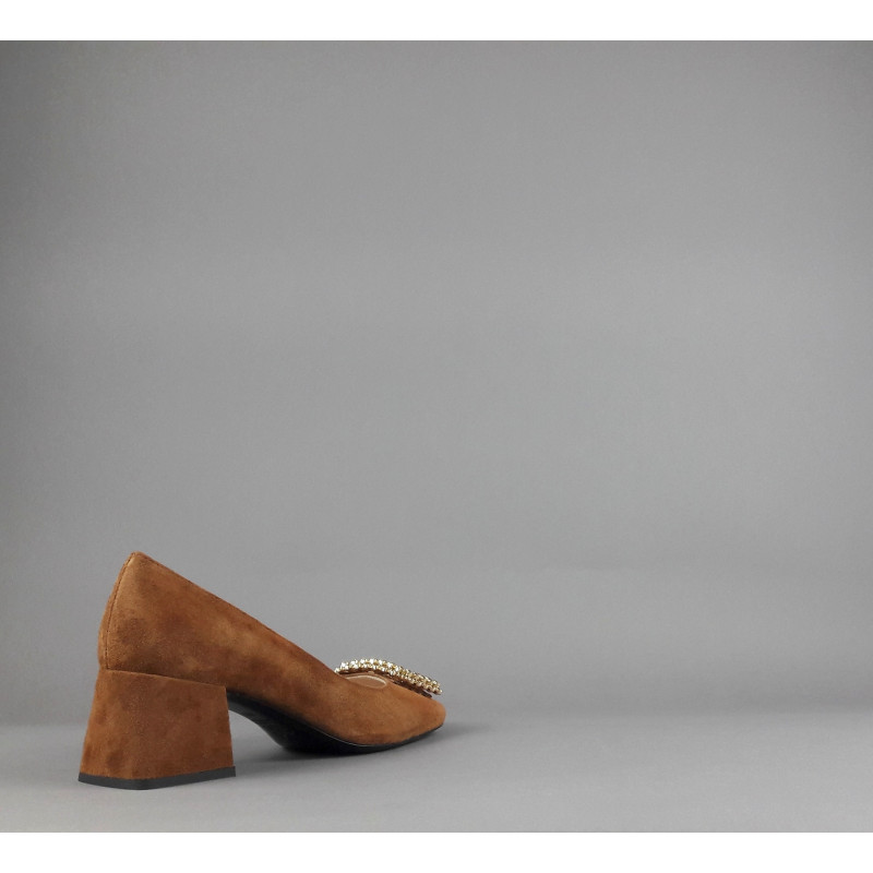 White D' // Sa Décolleté Donna Camoscio Marrone Chiaro Prezzo 170,00