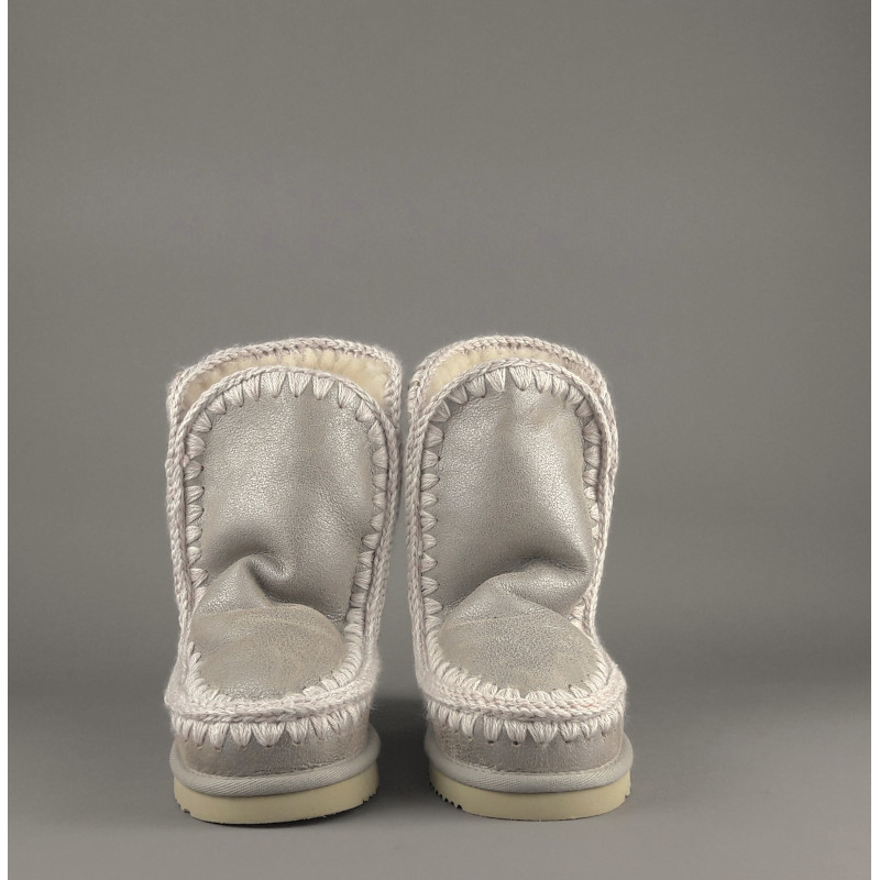 Mou Eskimo 24 Donna Montone Double-Face Metal Cracked Grigio Chiaro Prezzo 249,00