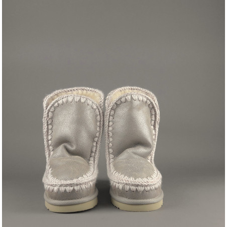 Mou Eskimo 24 Donna Montone Double-Face Metal Cracked Grigio Chiaro Prezzo 249,00