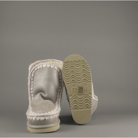 Mou Eskimo 24 Donna Montone Double-Face Metal Cracked Grigio Chiaro Prezzo 249,00