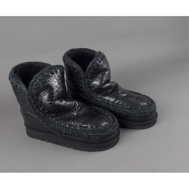 Mou Eskimo 18 Donna Montone Double-Face Lached Nero Prezzo 299,00