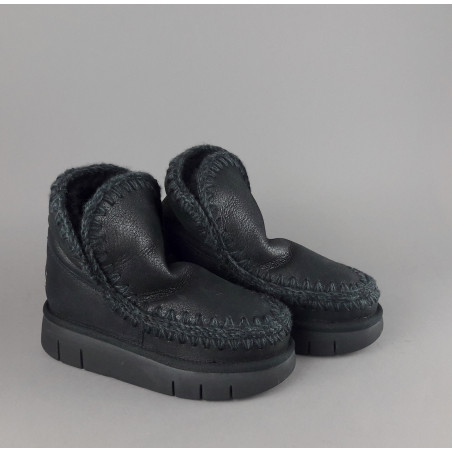 Mou // Sa Eskimo 18 Bounce Donna Montone Double-Face Metal Cracked Nero Prezzo 249,00