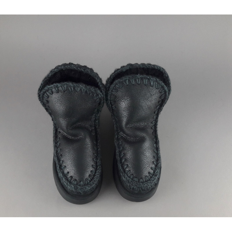 Mou // Sa Eskimo 18 Bounce Donna Montone Double-Face Metal Cracked Nero Prezzo 249,00