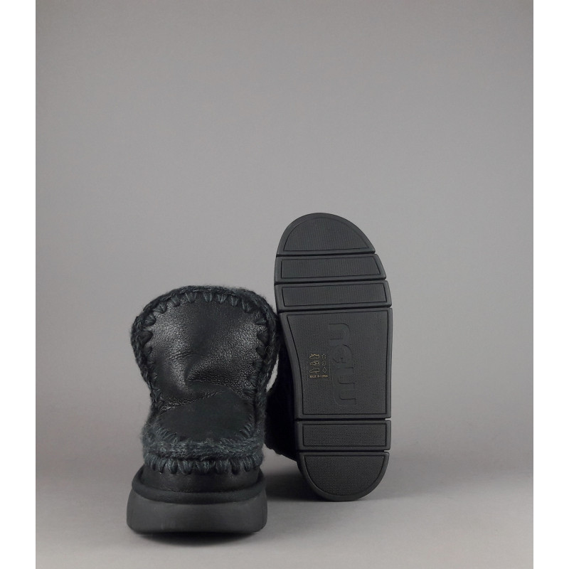 Mou // Sa Eskimo 18 Bounce Donna Montone Double-Face Metal Cracked Nero Prezzo 249,00