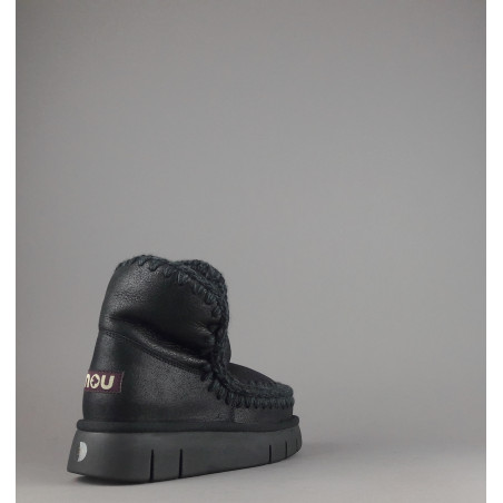 Mou // Sa Eskimo 18 Bounce Donna Montone Double-Face Metal Cracked Nero Prezzo 249,00