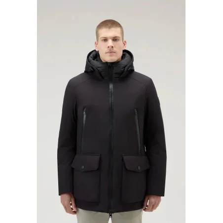 Woolrich // Sa Giubbino Uomo Soft Shell Parka Nero Prezzo 740,00