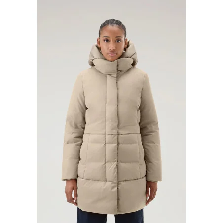 Woolrich Giubbino Donna Luxe Prescott Parka Mastice Prezzo 700,00