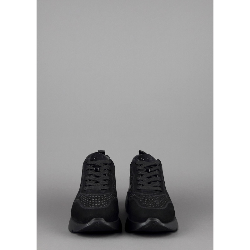 Hogan Active One Donna H385 Velour Punzonato Su Vernice Nero Prezzo 390,00