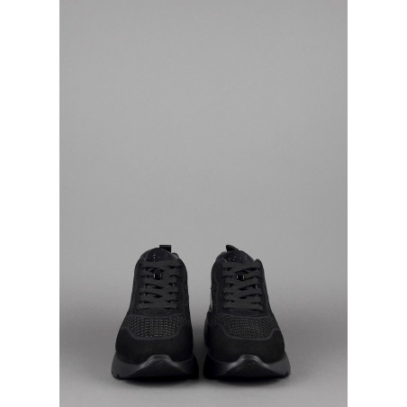 Hogan Active One Donna H385 Velour Punzonato Su Vernice Nero Prezzo 390,00