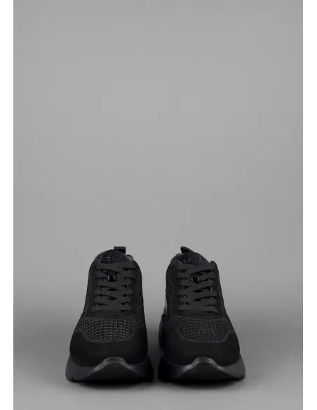 Hogan Active One Donna H385 Velour Punzonato Su Vernice Nero Prezzo 390,00