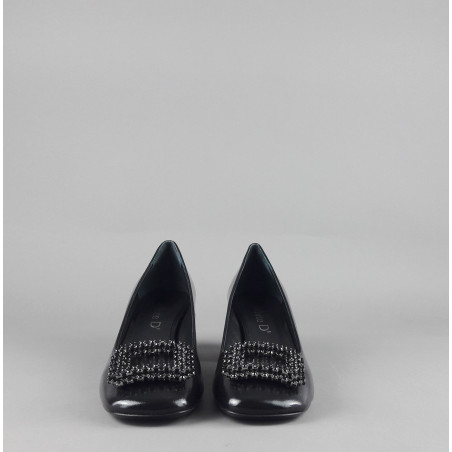 White D' // Sa Décolleté Donna Pelle Lucida Nero Prezzo 170,00