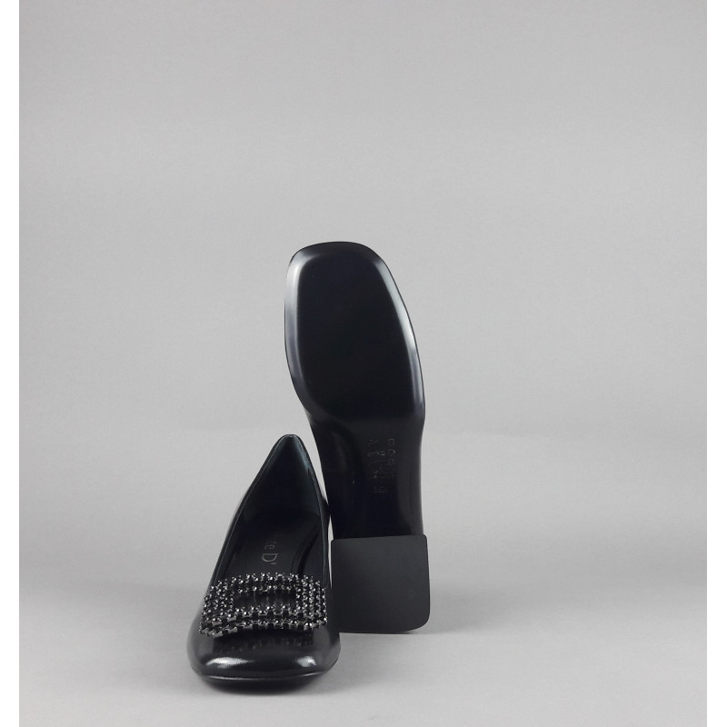 White D' // Sa Décolleté Donna Pelle Lucida Nero Prezzo 170,00