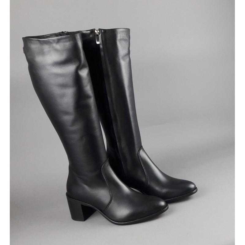 Frau Stivale Alto Donna Pelle Nero Zip Laterale Prezzo 179,00