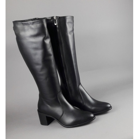 Frau Stivale Alto Donna Pelle Nero Zip Laterale Prezzo 179,00