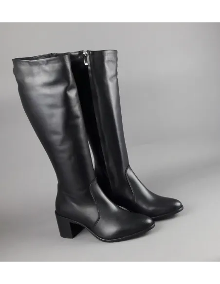 Frau Stivale Alto Donna Pelle Nero Zip Laterale Prezzo 179,00