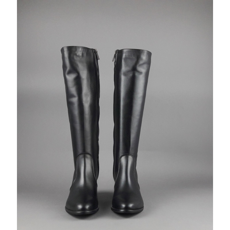 Frau Stivale Alto Donna Pelle Nero Zip Laterale Prezzo 179,00