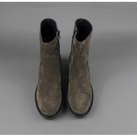 Frau Tronchetto Donna Camoscio Torba Zip Laterale Prezzo 150,00