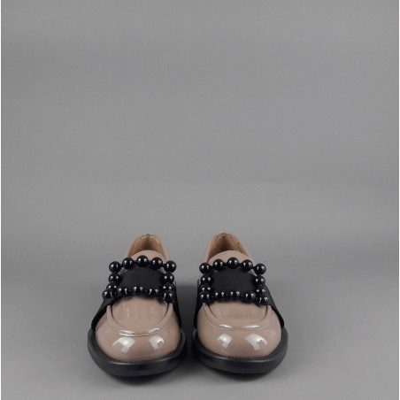 Frau // Sa Mocassino Basso Donna Pelle Vernice Carne Accessorio Metallo Prezzo 139,00