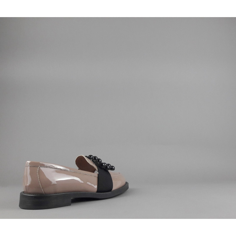 Frau // Sa Mocassino Basso Donna Pelle Vernice Carne Accessorio Metallo Prezzo 139,00