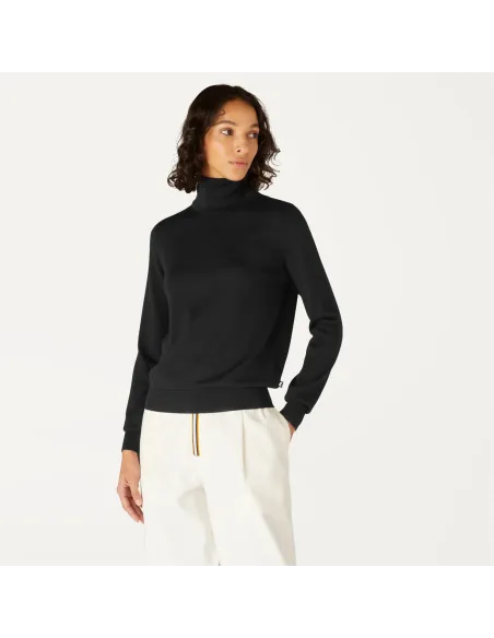 K-Way Maglia Collo Alto Donna Susie Lana Merino Nero Prezzo 150,00