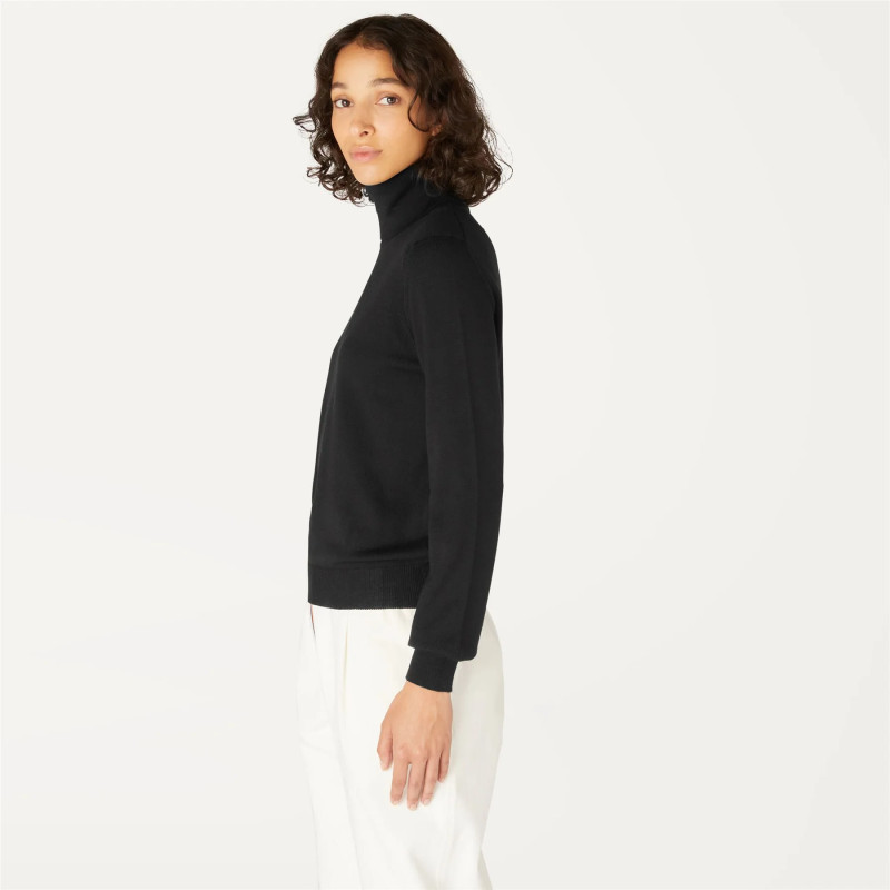 K-Way Maglia Collo Alto Donna Susie Lana Merino Nero Prezzo 150,00
