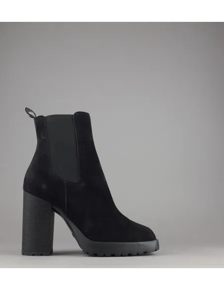 Hogan Stivaletto Donna H623 Camoscio Nero Elastici Laterali Prezzo 450,00