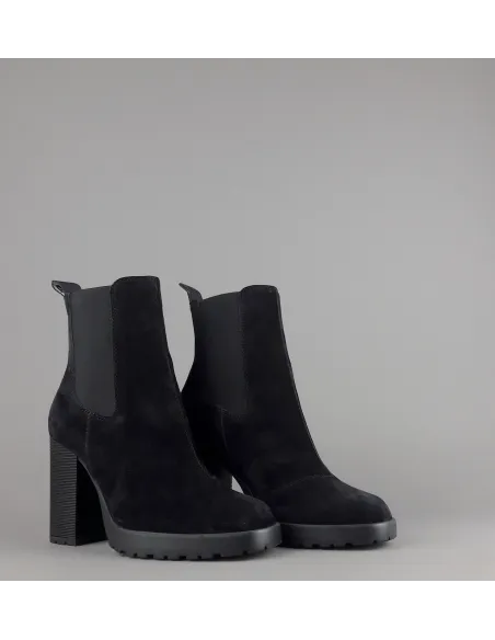 Hogan Stivaletto Donna H623 Camoscio Nero Elastici Laterali Prezzo 450,00