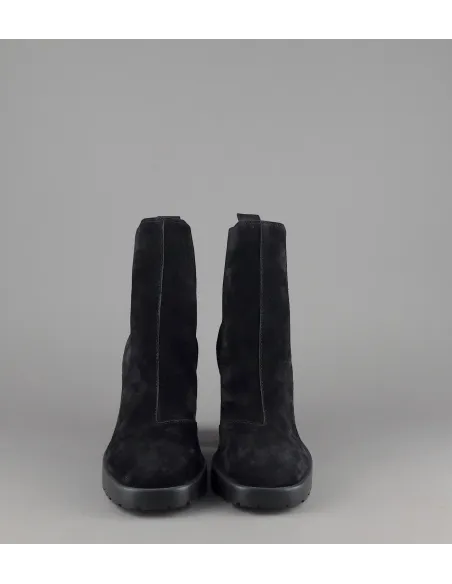 Hogan Stivaletto Donna H623 Camoscio Nero Elastici Laterali Prezzo 450,00