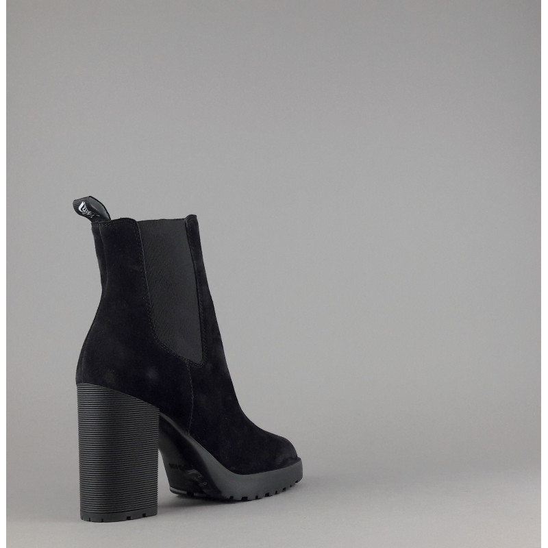 Hogan // Sa Stivaletto Donna H623 Camoscio Nero Elastici Laterali Prezzo 450,00