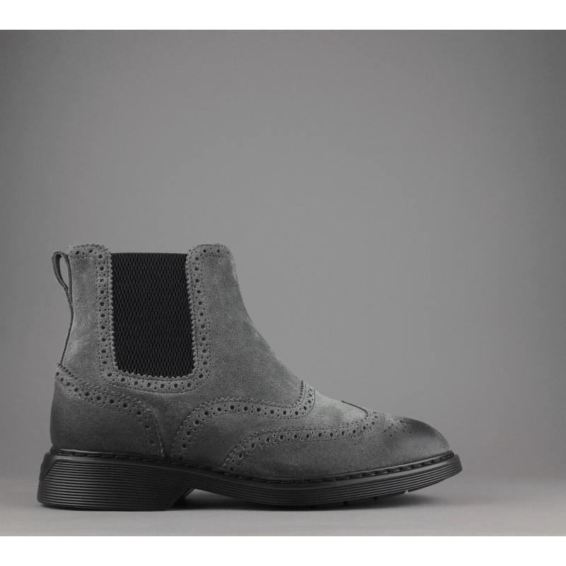 Hogan // Sa Stivaletto Chelsea H576 Uomo Camoscio Vintage Grigio Scuro Prezzo 460,00
