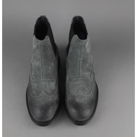 Hogan // Sa Stivaletto Chelsea H576 Uomo Camoscio Vintage Grigio Scuro Prezzo 460,00