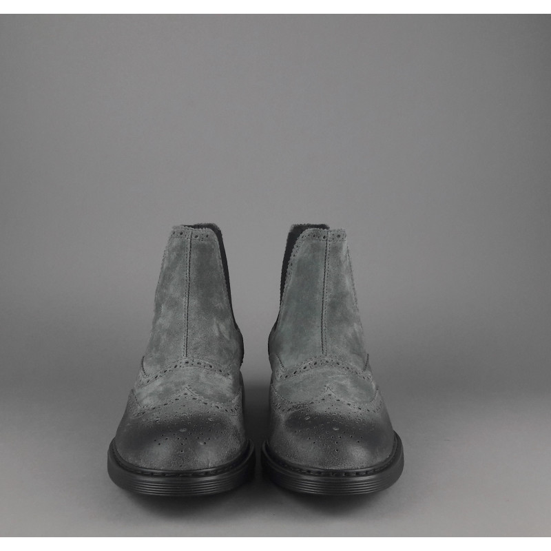 Hogan // Sa Stivaletto Chelsea H576 Uomo Camoscio Vintage Grigio Scuro Prezzo 460,00